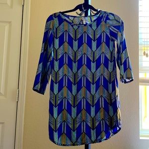 Blue patterned Truth NYC dress